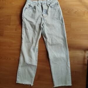 Levi’s 501 ‘80s Premium Jeans Women’s 27 Acid Wash Raw Hem 100% Cotton